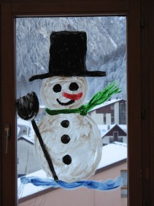 Notre bonhomme de neige est très fier