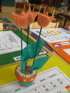 Après séchage, nous sommes éblouis par nos tulipes... mais le cadeau n'est pas tout à fait terminé ! 