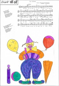 Le clown chant