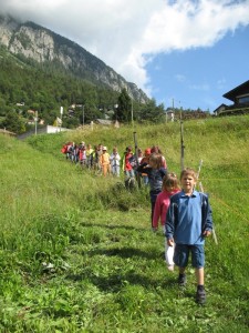 Une petite descente à la queue leu leu...